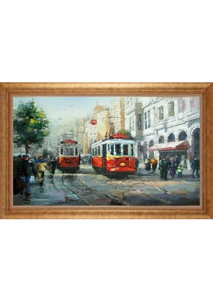 Altın Çerçeveli Paspartulu Tablo GR1269