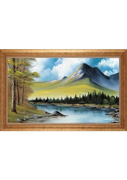 Altın Çerçeveli Paspartulu Tablo GR2797