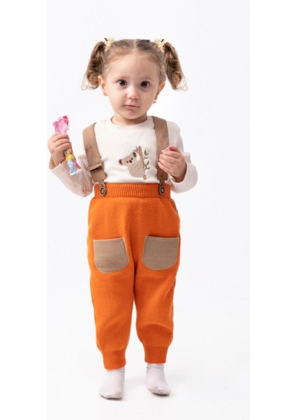 Triko Çapraz Askılı Salopet Koala Figürlü Esnek Kaşkorse Badi Bereli Unisex Bebek Takım fırsatları