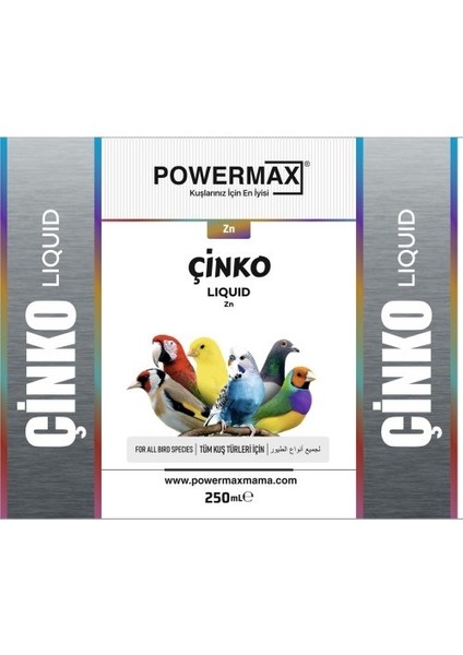 Çinko Zn 250 ml ( Pet Dünyam )