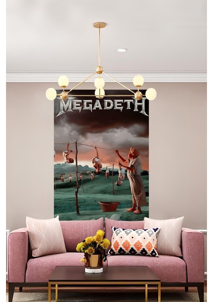 Kumaş , Megadeth Duvar Örtüsü Duvar Halısı Wall Tapestry