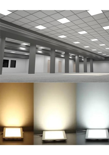 Yüksek Verimli 18W Sıva Altı LED Panel Spot MX-1036- Kare Tasarım, Gün Işığı 3000K | Yüksek Verim, Enerji Tasarrufu ve Uzun Ömür