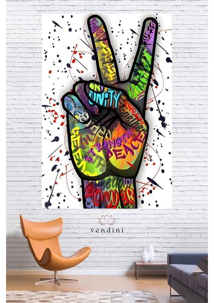 Tüm Dünyaya Barış Duvar Örtüsü Duvar Halısı Wall Tapestry