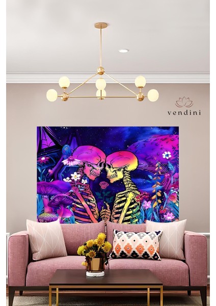 Kumaş , Ölümsüz Aşıklar Duvar Örtüsü Duvar Halısı Wall Tapestry