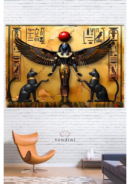 Mısır Mitolojisi Tanrıça Isis Duvar Örtüsü Duvar Halısı Wall Tapestry