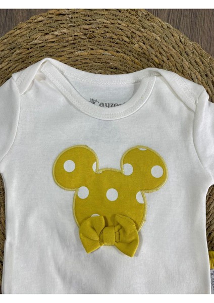 Puantiyeli Fiyonklu Bereli Alttan Çıtçıtlı Kız Bebek Takım fiyatları