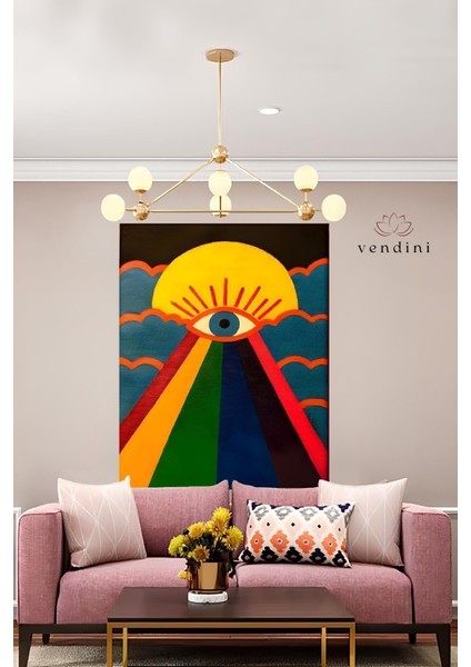 Kumaş , Canlı Renkler Duvar Örtüsü Duvar Halısı Wall Tapestry