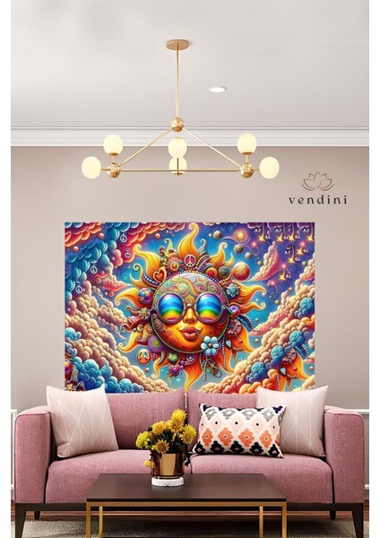 Güneş Yerinde Her Şey Yolunda Duvar Örtüsü Duvar Halısı Wall Tapestry