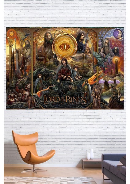 Yüzüklerin Efendisi Iki Kule Duvar Örtüsü Duvar Halısı Wall Tapestry