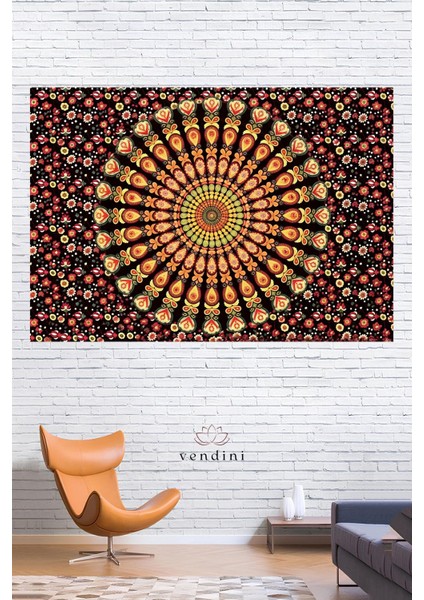 Mandala Duvar Örtüsü Duvar Halısı Wall Tapestry