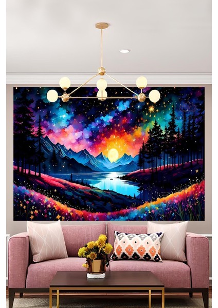 Muhteşem Manzara Duvar Örtüsü Duvar Halısı Wall Tapestry
