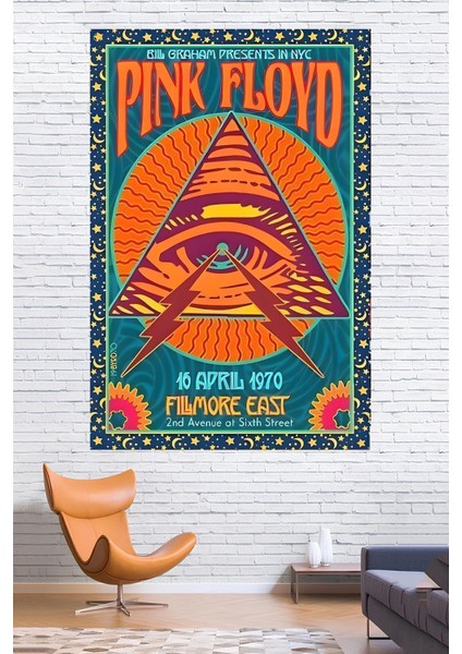 Kumaş , Pink Floyd Duvar Örtüsü Duvar Halısı Wall Tapestry