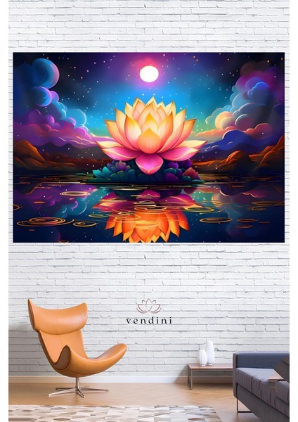 Muhteşem Lotus Çiçeği Duvar Örtüsü Duvar Halısı Wall Tapestry
