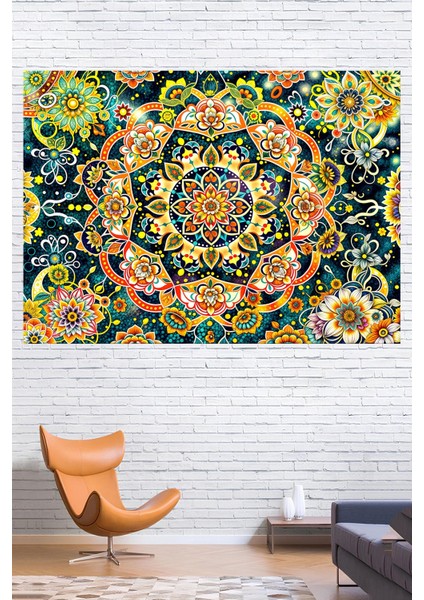 Mistik Mandala Duvar Örtüsü Duvar Halısı Wall Tapestry