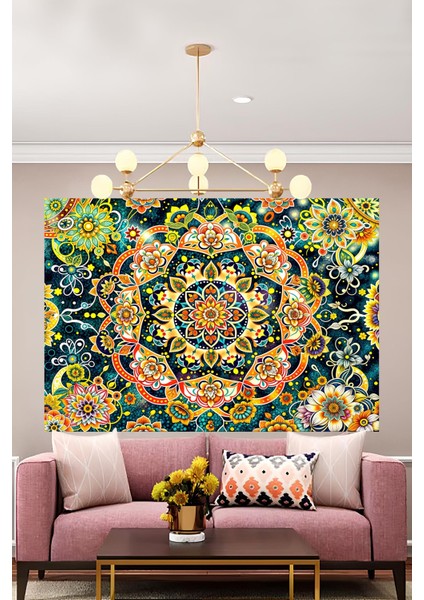 Mistik Mandala Duvar Örtüsü Duvar Halısı Wall Tapestry