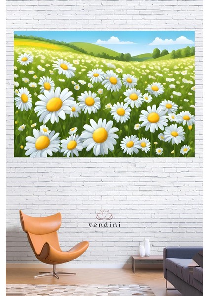 Papatya Bahcesi Duvar Örtüsü Duvar Halısı Wall Tapestry