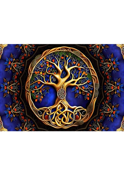 Hayat Ağacı Duvar Örtüsü Duvar Halısı Wall Tapestry