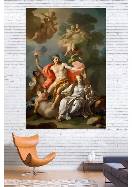 Rönesans Tablosu , Canlı Renkler Duvar Örtüsü Duvar Halısı Wall Tapestry