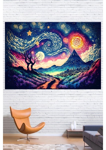 Kumaş , Canlı Renkler Duvar Örtüsü Duvar Halısı Wall Tapestry