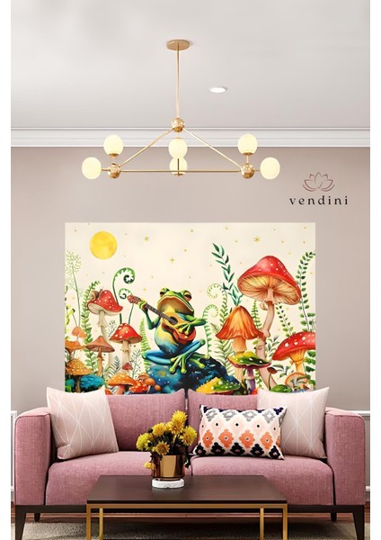 Müzik Her Yerde Duvar Örtüsü Duvar Halısı Wall Tapestry