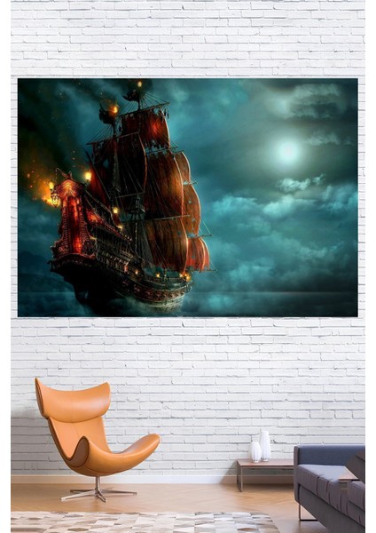 Uçan Hollandalı , Korsan Gemisi Duvar Örtüsü Duvar Halısı Wall Tapestry