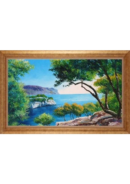 Altın Çerçeveli Paspartulu Tablo GR681