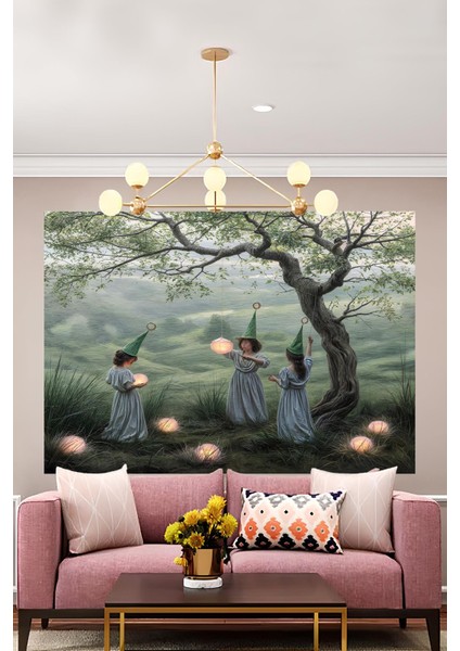 Kumaş , Canlı Renkler Duvar Örtüsü Duvar Halısı Wall Tapestry