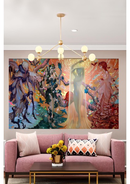 Kumaş , Canlı Renkler Duvar Örtüsü Duvar Halısı Wall Tapestry
