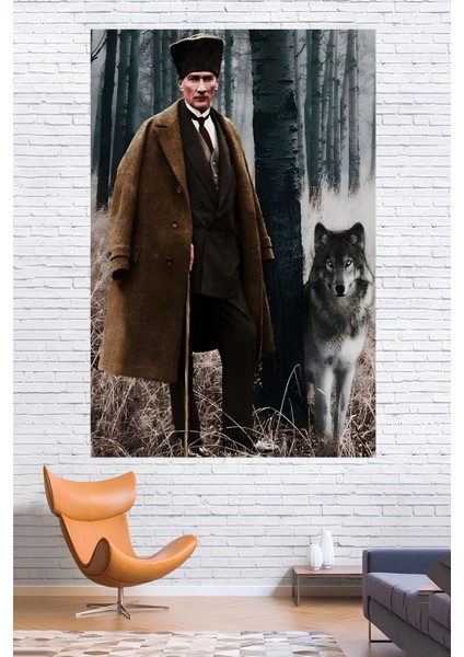Ulu Önderimiz Atatürk Duvar Örtüsü Duvar Halısı Wall Tapestry