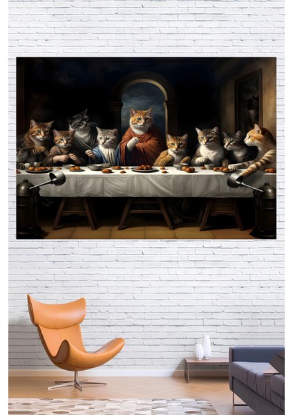 Kedi Konseyi Toplandı :) Duvar Örtüsü Duvar Halısı Wall Tapestry