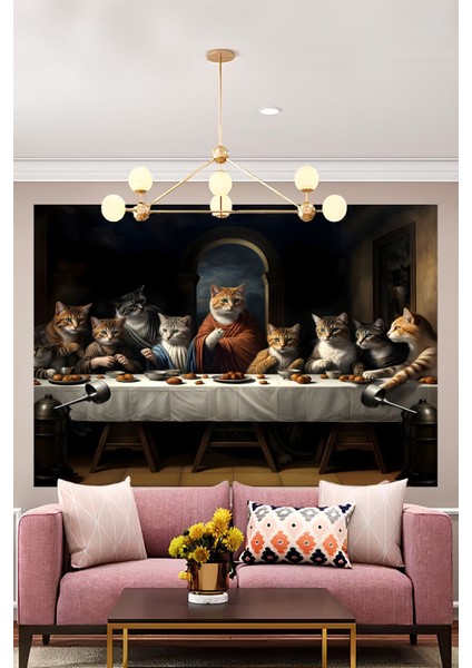 Kedi Konseyi Toplandı :) Duvar Örtüsü Duvar Halısı Wall Tapestry