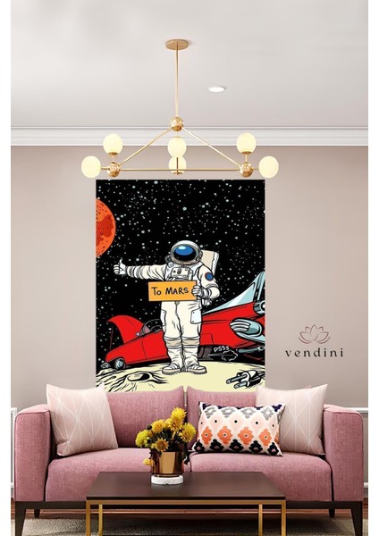 Mars Yolunda Duvar Örtüsü Duvar Halısı Wall Tapestry