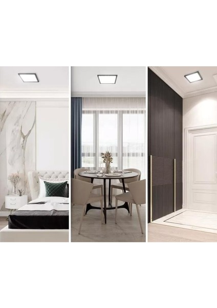 Yüksek Verimli 18W Siyah Kasa Siva Altı Kare LED Panel Spot MX-1037-SIYAH Kasa- Kare Tasarım- Yüksek Verim, Enerji Tasarrufu ve Uzun Ömür indirimleri