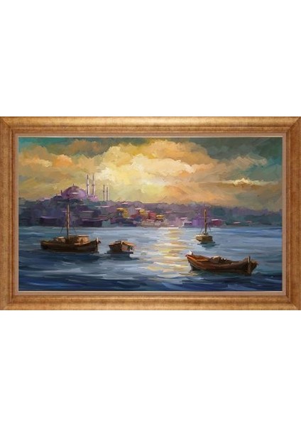 Altın Çerçeveli Paspartulu Tablo GR3286