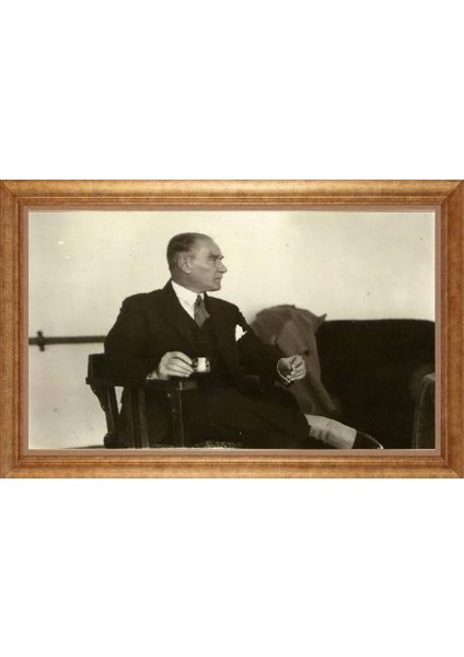 Altın Çerçeveli Paspartulu Tablo GR143