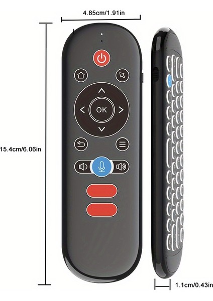 2.4g Kablosuz Hava Fare Uzaktan Kumanda Mini Klavye Ile, Arka Işık, Ses Arama (Yurt Dışından) fırsatları