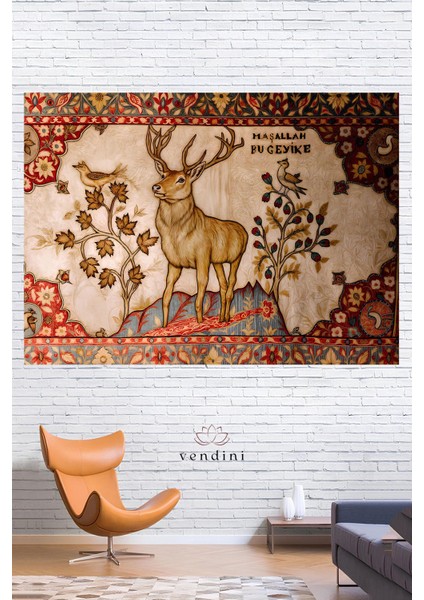 Vintage Serisi Duvar Halısı Duvar Örtüsü Wall Tapestry