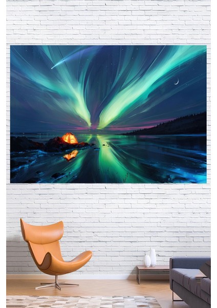 Kuzey Işıkları Duvar Örtüsü Duvar Halısı Wall Tapestry