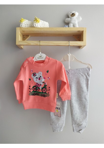 Minilkabebe Lovely Girl Kız Bebek Alt Üst Baskılı Takım Y.ağzı fiyatları