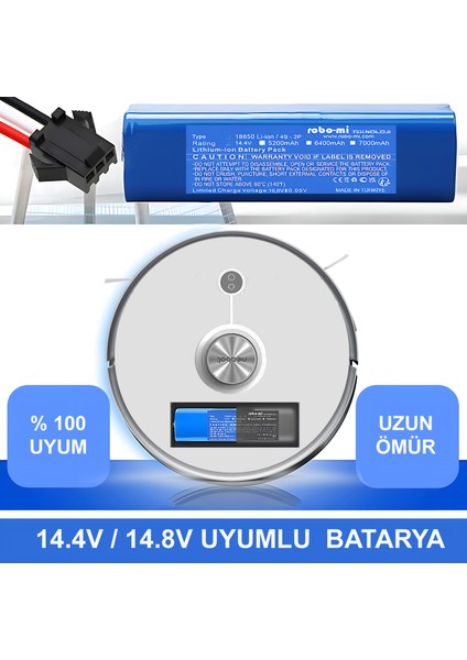 Nomo N2 Uyumlu Batarya 14.4V 5200.-MAH