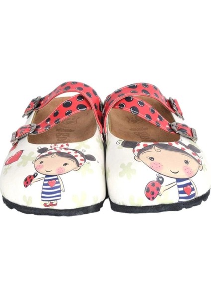 G252 Minik Kız Desen Baskılı Burnu Kapalı Sabo Kız Çocuk ve Kadın Terlik fiyatları