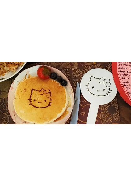 Kahve Kalıbı , Kahve Şablonu Hello Kitty Beyaz 4391157 lı