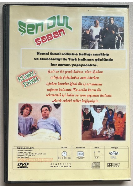 Şen Dul Şaban Kemal Sunal Nevra Serezli Halit Akçatepe CD Orjnal Dönem Baskı Dvd)