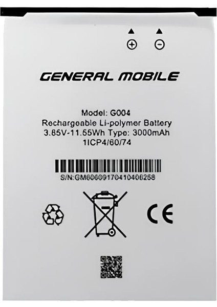 Genaral Mobile Gm 6 Batarya Pil