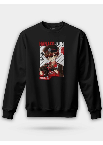 Hanako Kun Siyah Unisex Regular Sweatshirt
