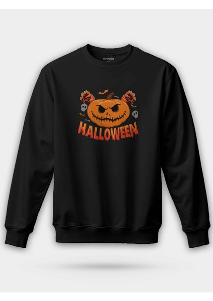 Halloween Balkabağı Cadılar Bayramı Unisex Regular Sweatshirt