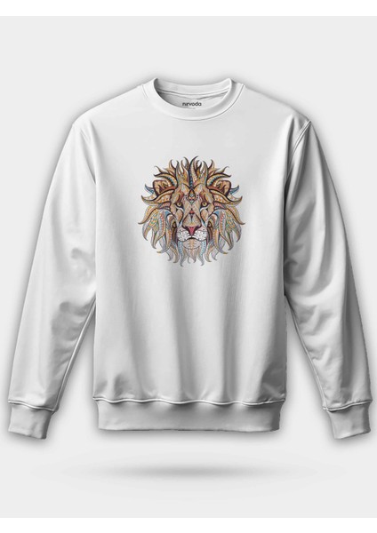 Motifli Aslan Unisex Regular Sweatshirt