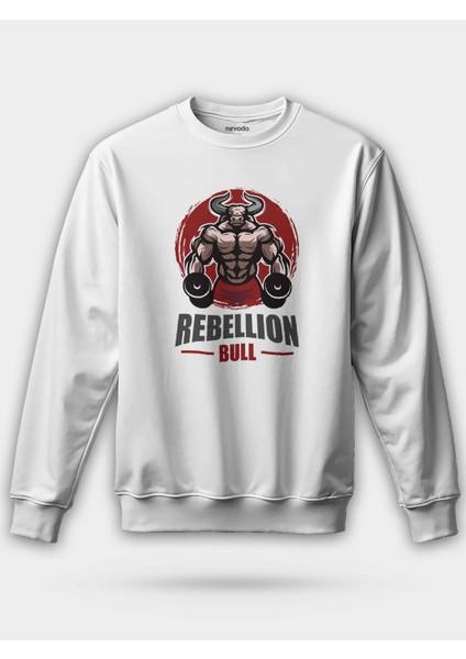 Kaslı Boğa Fitness Gym Unisex Regular Sweatshirt