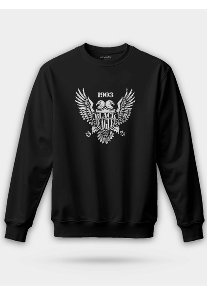 Kara Kartal 1903 Black Eagle Siyah Unisex Regular Sweatshirt