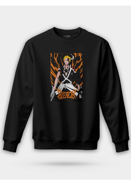 Ichigo Kurosaki Turuncu Bleach Unisex Regular Sweatshirt